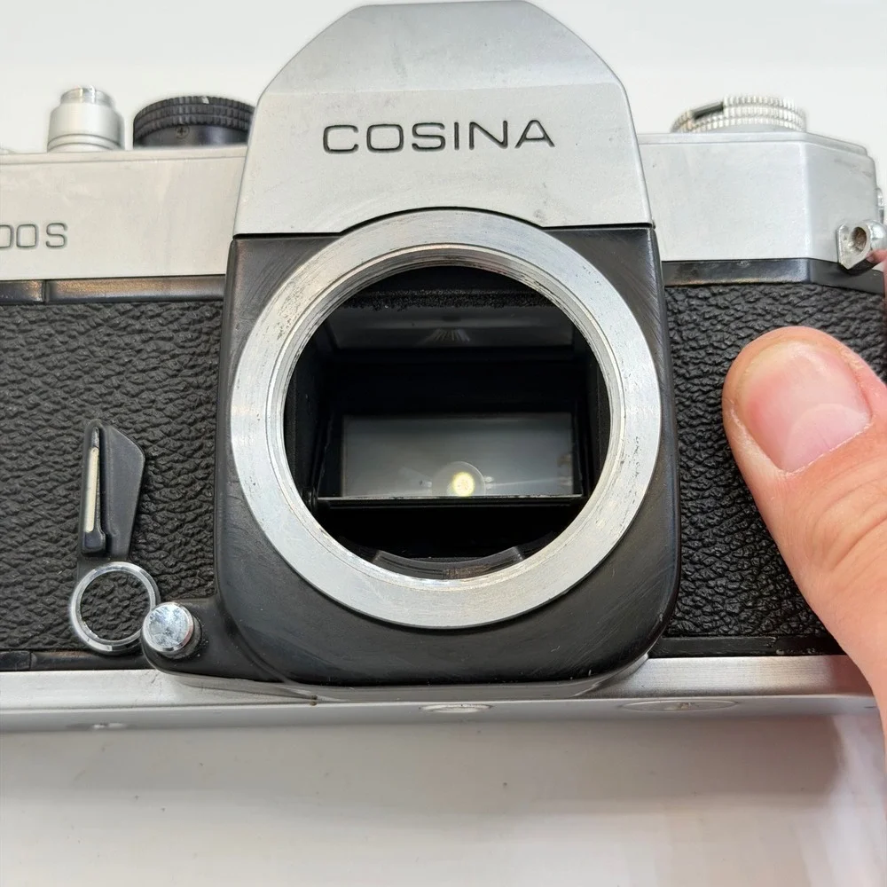 Cosina 4000S 35mm SLR Film Camera with Cosinon Auto 35mm f2.8 Lens Made in Japan